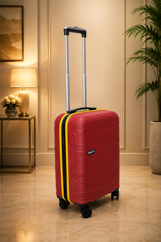 Roamx 20 Inch Trolley Bag | Hard Shell Suitcase | 8 Wheel Spinner Luggage | Cabin Size Travel Bag