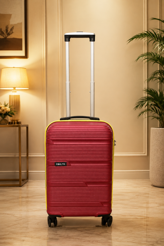 Roamx 20 Inch Trolley Bag | Hard Shell Suitcase | 8 Wheel Spinner Luggage | Cabin Size Travel Bag