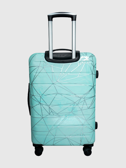 ROAMING WHEELS Printed Hard Sided Medium Trolley Bag